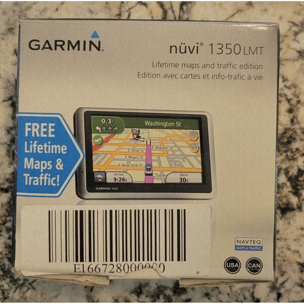 Garmin Nuvi 1300LMT Lifetime Maps Traffic Edition GPS Unit  Not Tested